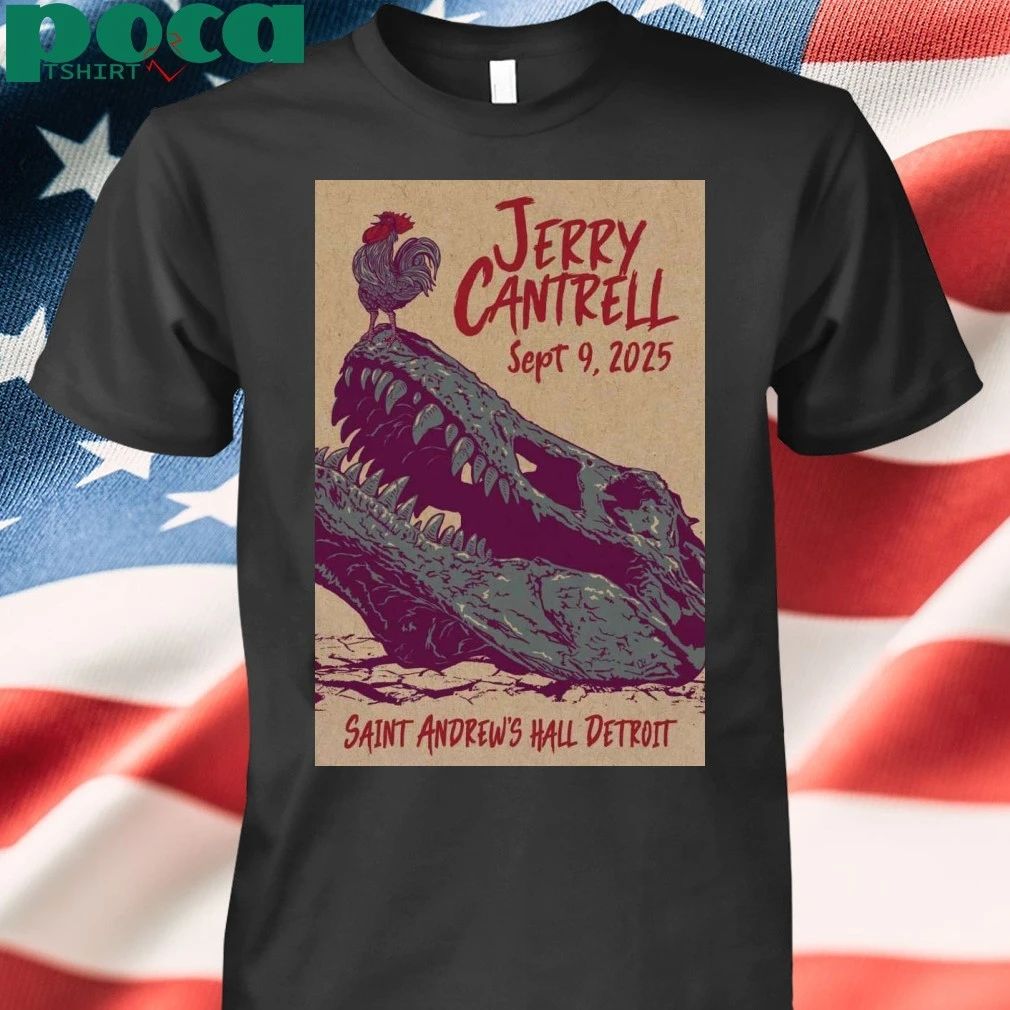 Jerry Cantrell Fall Tour 2025 Detroit, MI Poster T-shirt