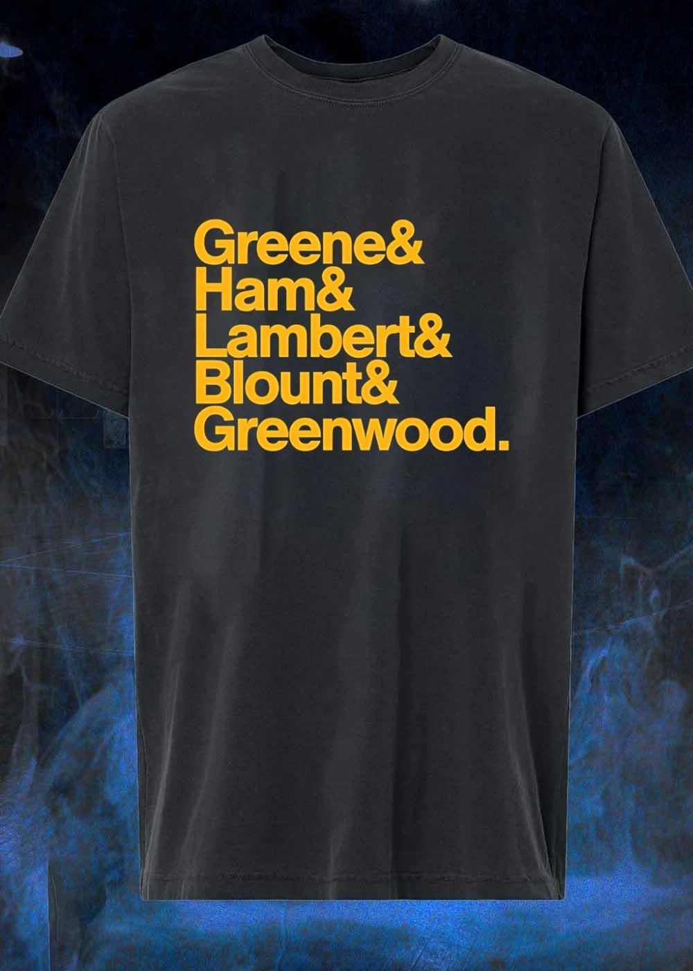 Iconic Surnames List Featuring Greene Ham Lambert Blount Greenwood T-Shirt