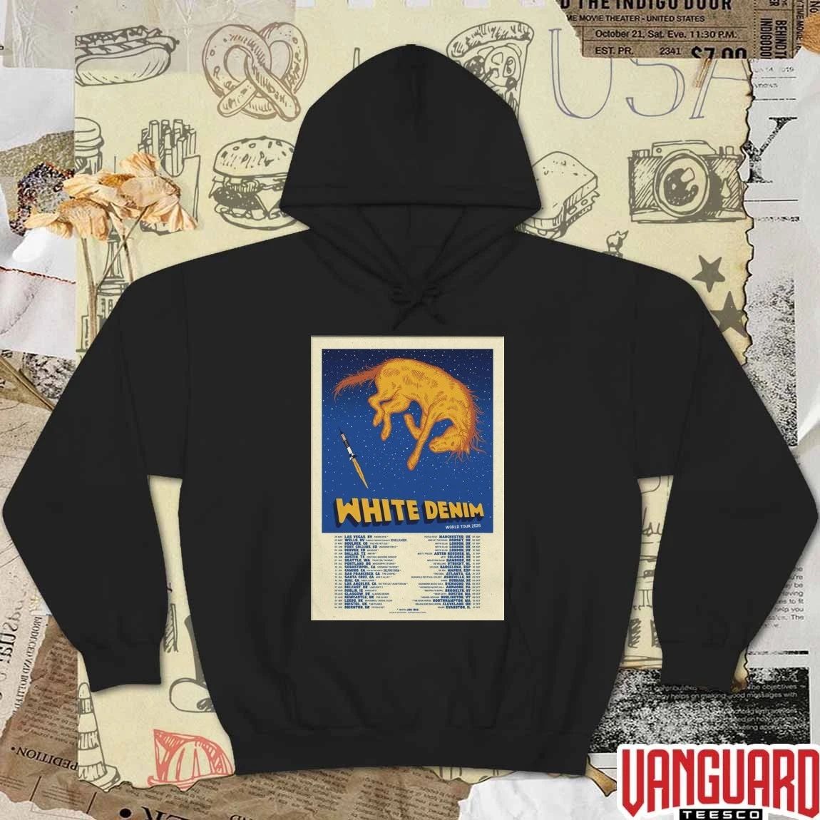 2026 White Denim World Tour Poster t-shirt