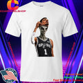 Wembanyama Face Reveal Spurs Alien Takeover Shirt