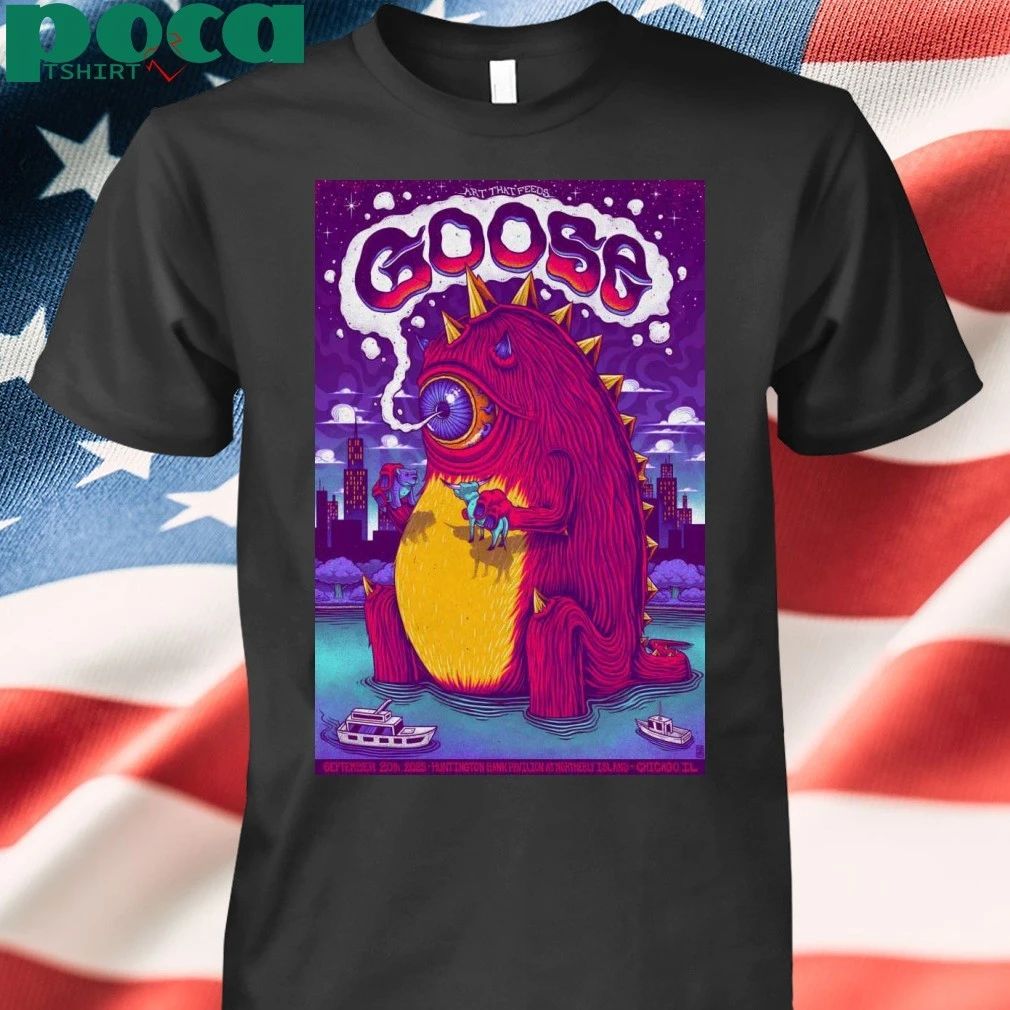 Poster New Goose Sep 20 2025 Huntington Bank Pavilion T-shirt