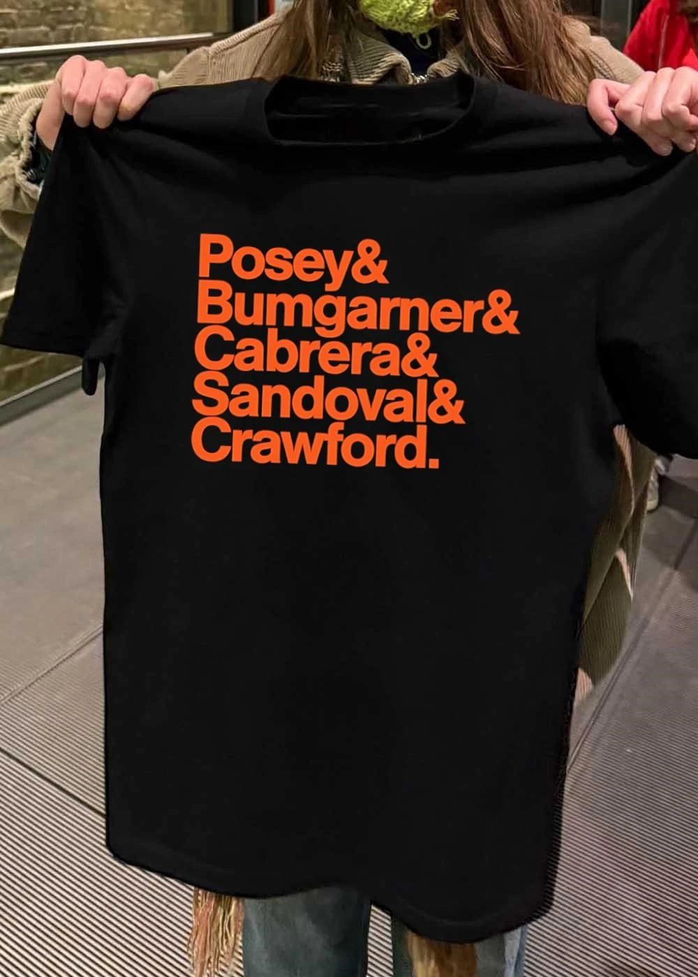 SF Giants Posey Bumgarner Cabrera Sandoval Crawford San Francisco Shirt