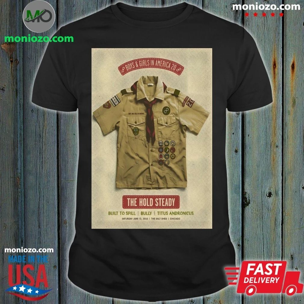 Original The Hold Steady Jun 13 2026 The Salt Shed in Chicago IL Poster T-Shirt