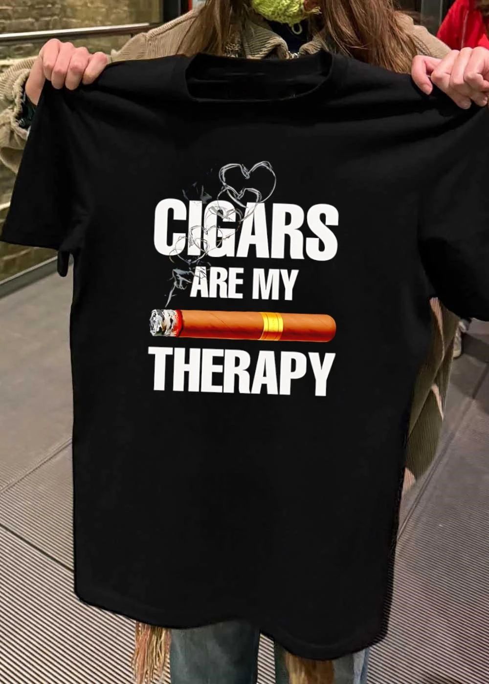 Cigar Lover Gift Therapy Smoking Cigar T-Shirt