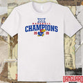 Kansas Jayhawks 2026 NCAA Big 12 Conference Pop Up Tee Champions 5 Panel Rope t-shirt
