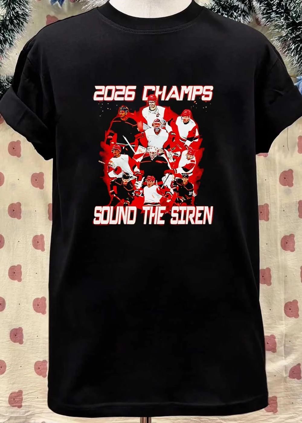 Carolina Hurricanes Hockey Fans Celebrate 2026 Champs Sound the Siren T-Shirt