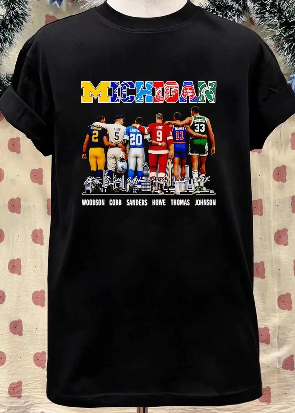 Woodson Cobb Sanders Howe Thomas Johnson Michigan Legends Standing Together Shirt