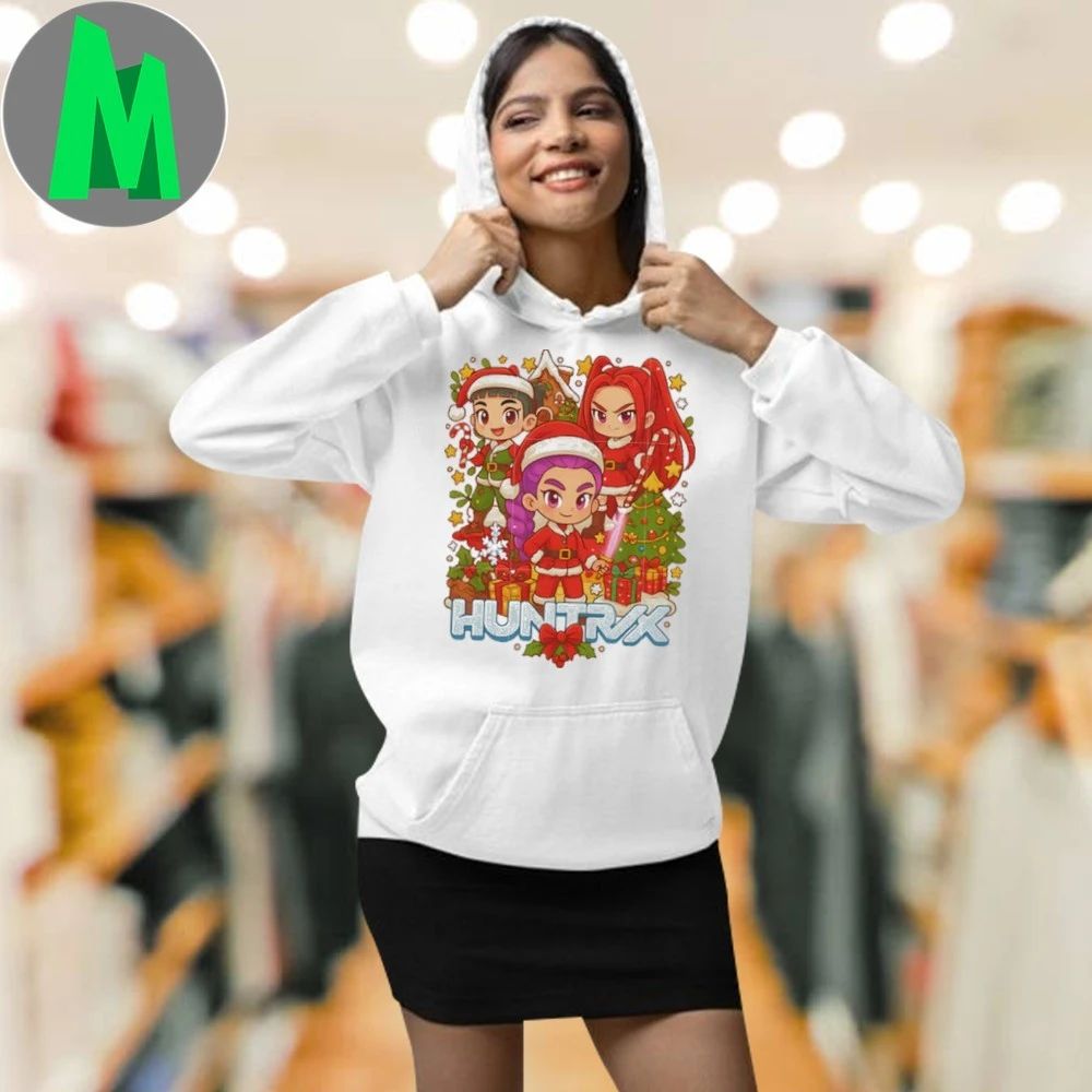 Chibi huntrix santa claus christmas background Shirt