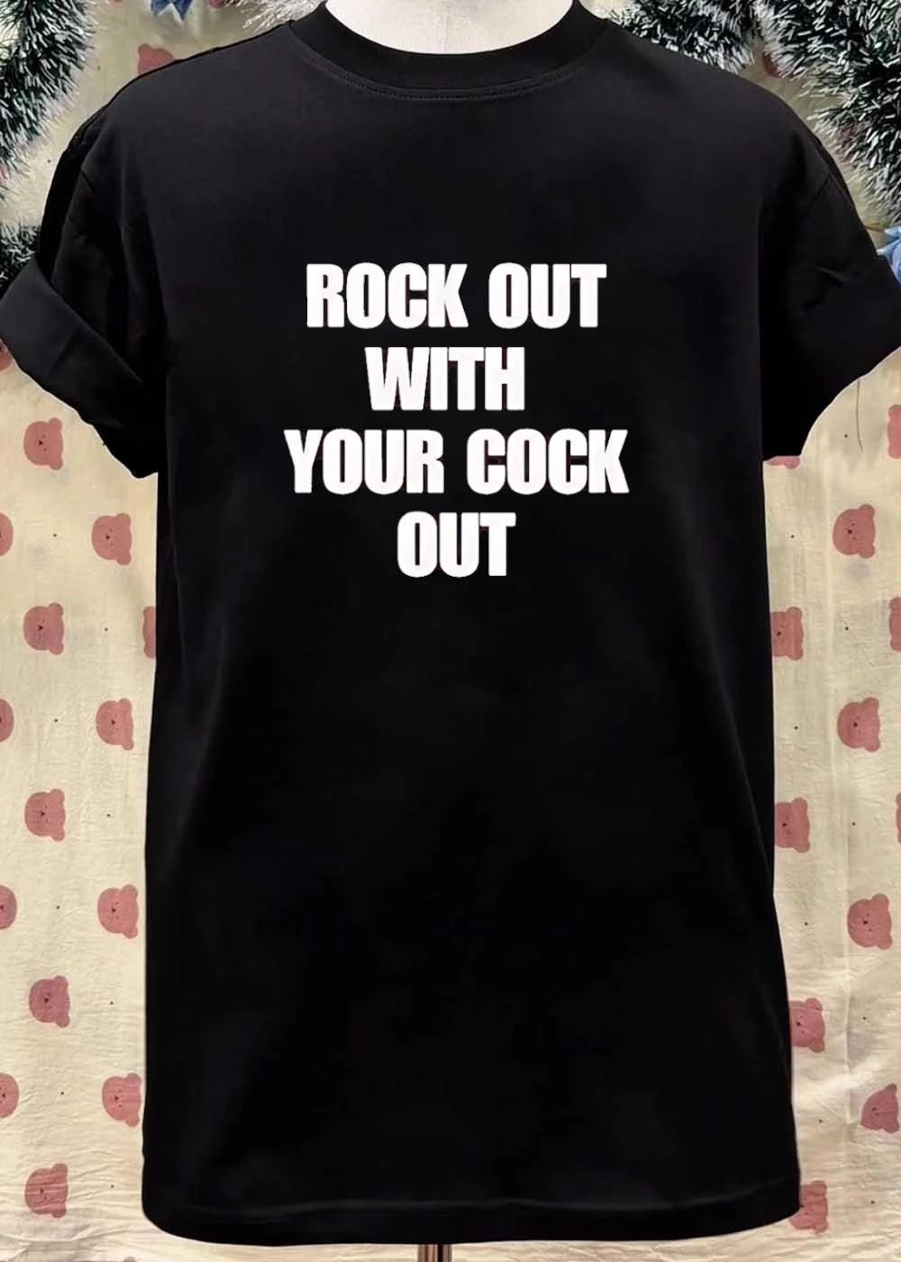 Rock Out With Your Cock Out Adult Humor Funny Offensive T-Shirt