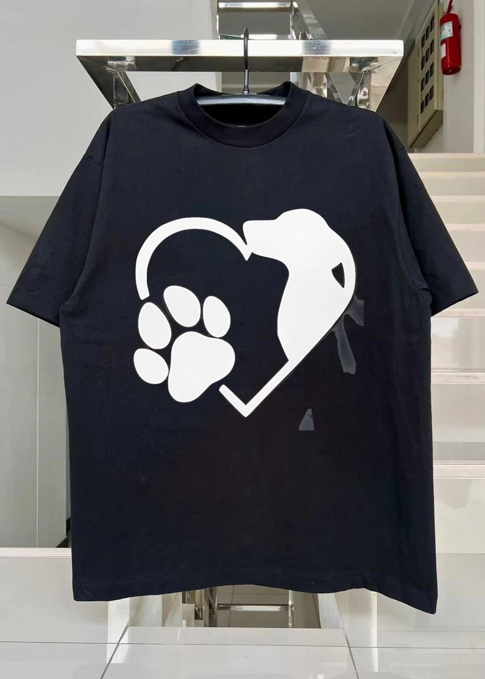 Dog Heart Paw Print Love Pet Animal Lover T-Shirt