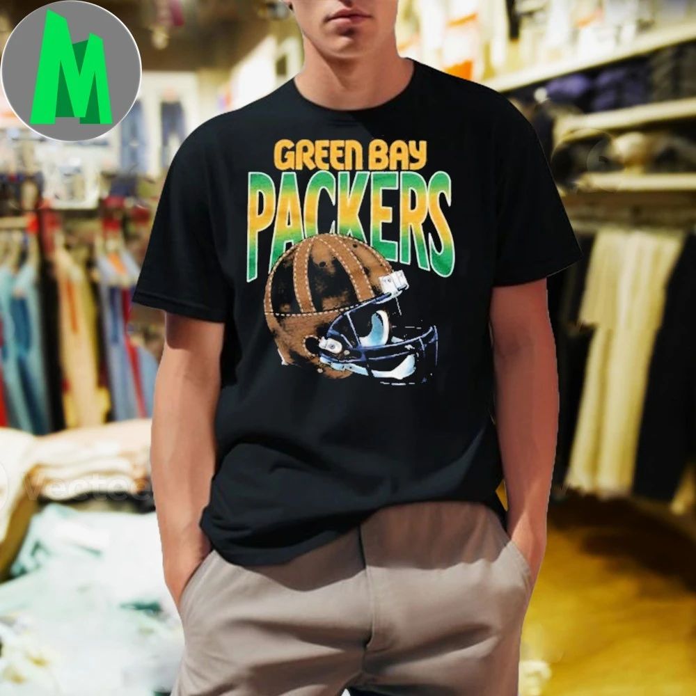 Green Bay Packers Gradient Alt Helmet New Shirt