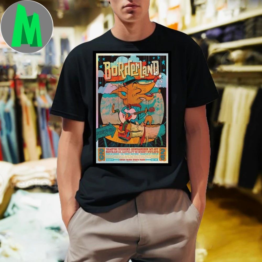 2025 E. Aurora New York Borderland Festival Poster Foil Shirt