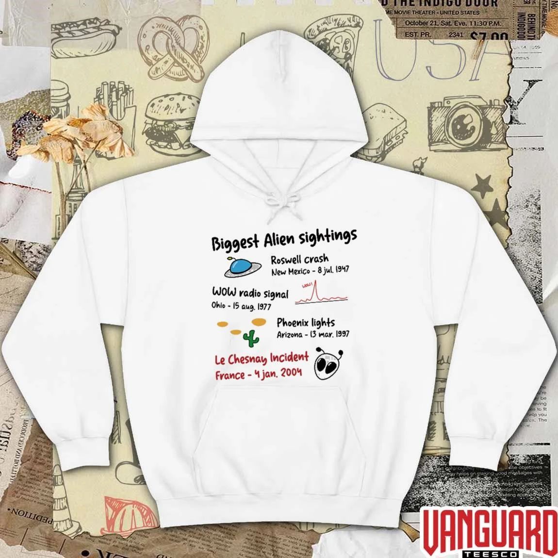 Biggest Alien Sightings Le Chesnay Incident France 4 January 2004 t-shirt