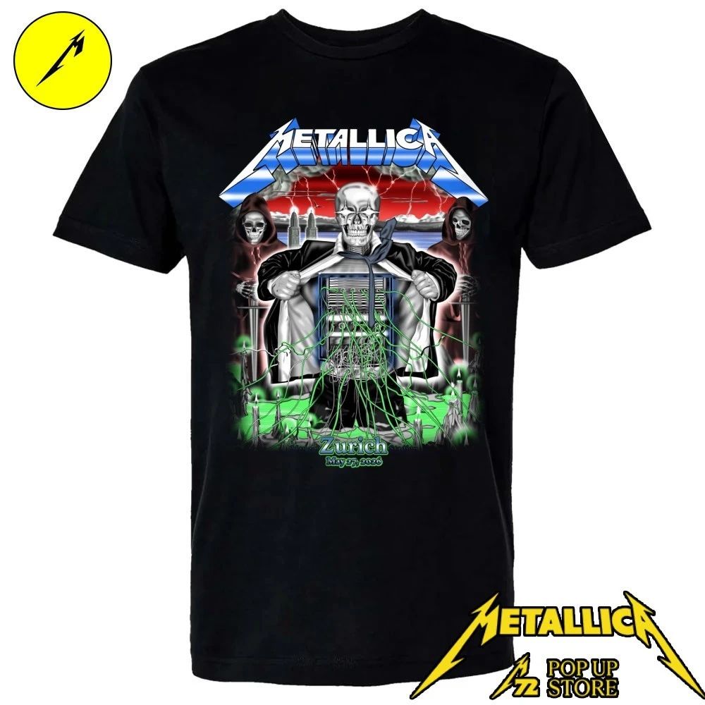 Metallica Zurich T-Shirt May 27 at Stadion Letzigrund Switzerland M72 World Tour 2026
