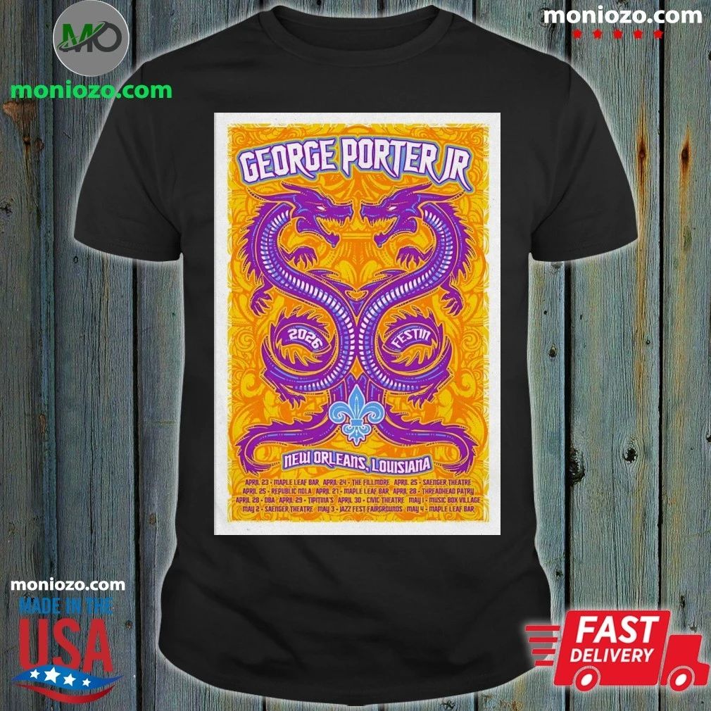 George Porter JR. 2026 Jazz Fest in New Orleans LA Poster Shirt