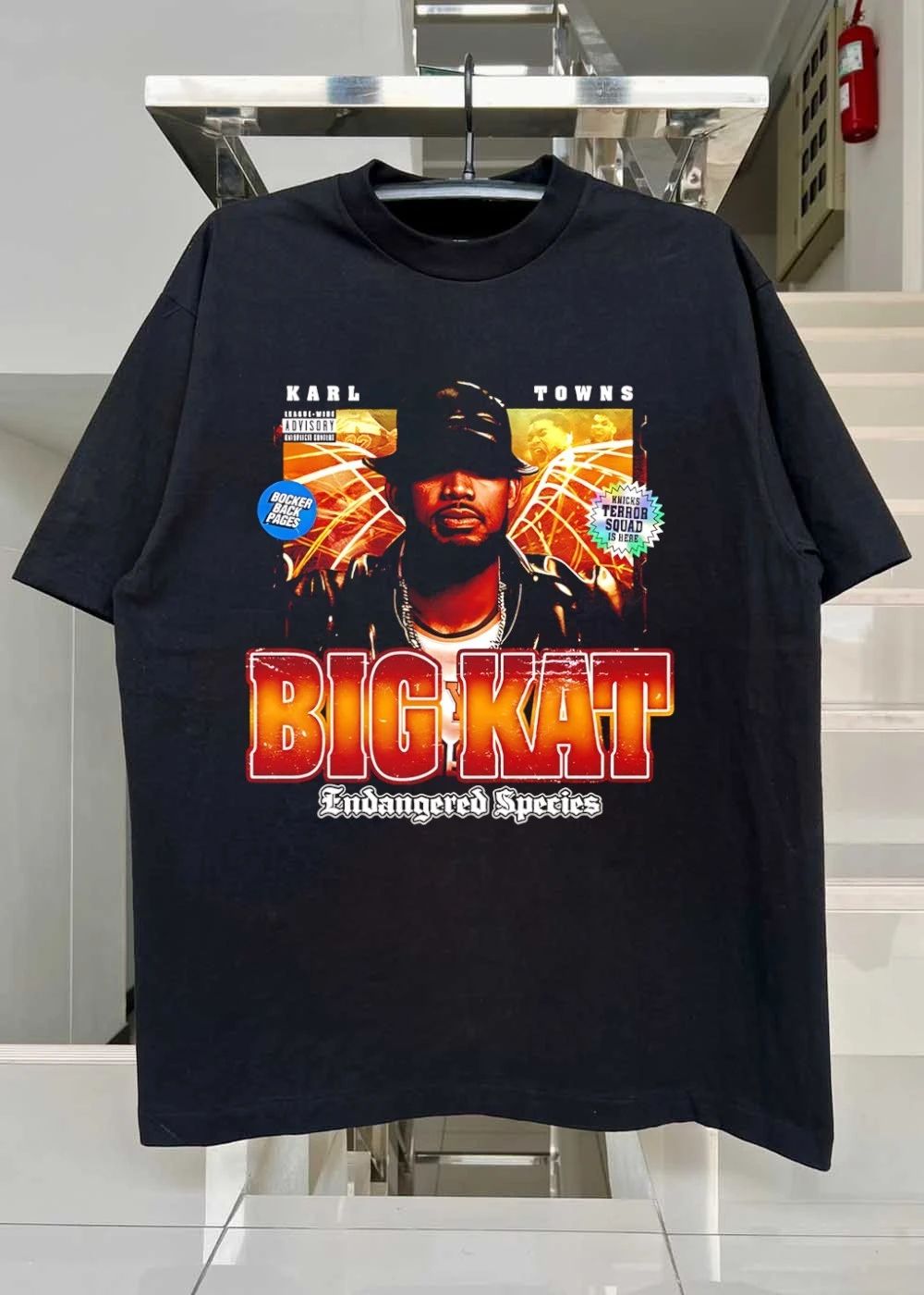 League Wide Advisory Karl Towns Big Kat Endangered Species Knicks T-Shirt