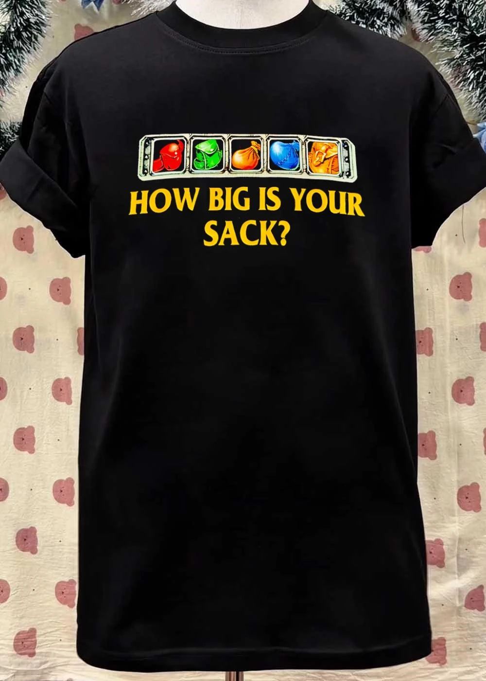 How big is your sack World of Warcraft loot bag icon shirt