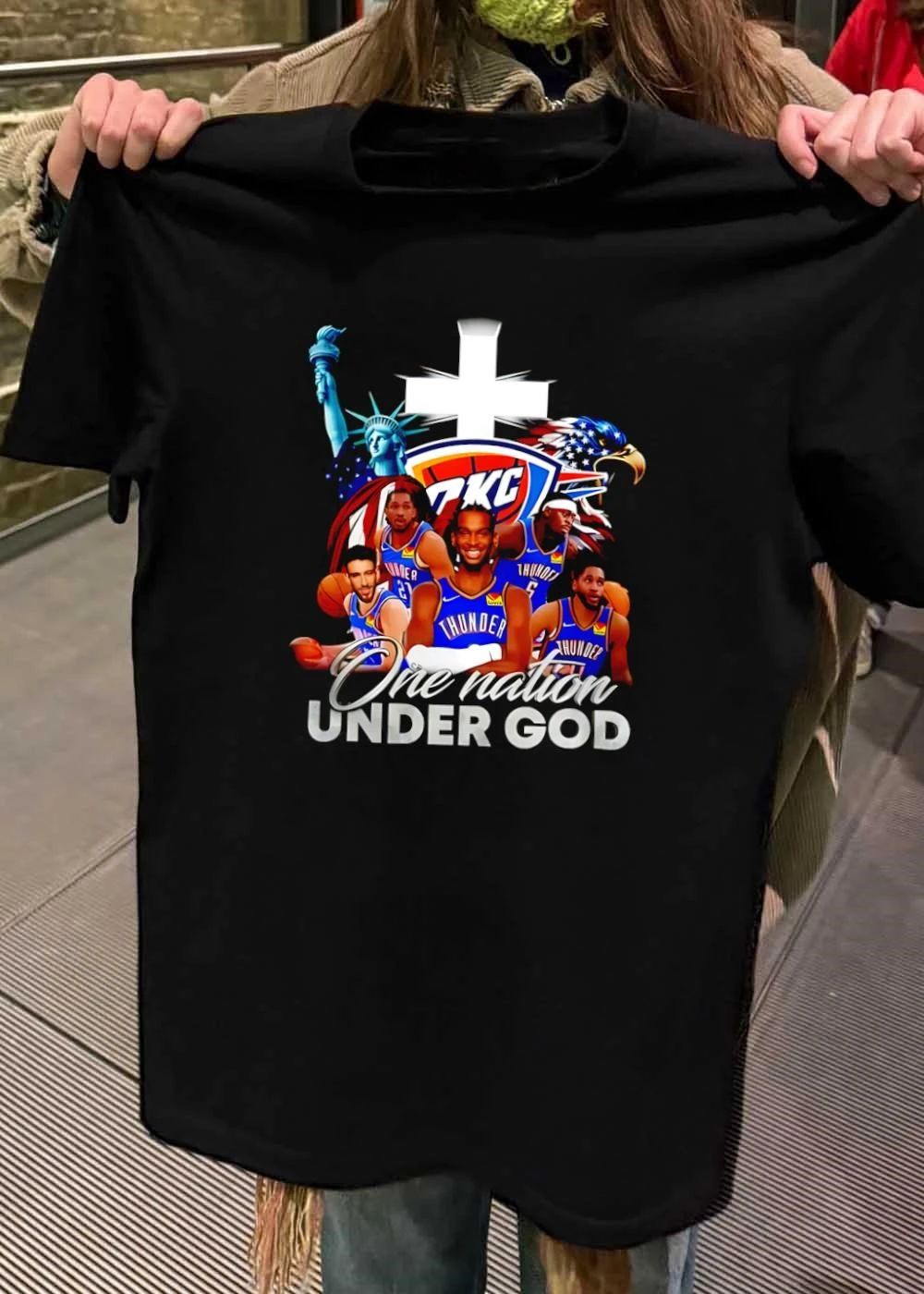 Shai Gilgeous-Alexander Oklahoma City Thunder NBA One nation under God shirt