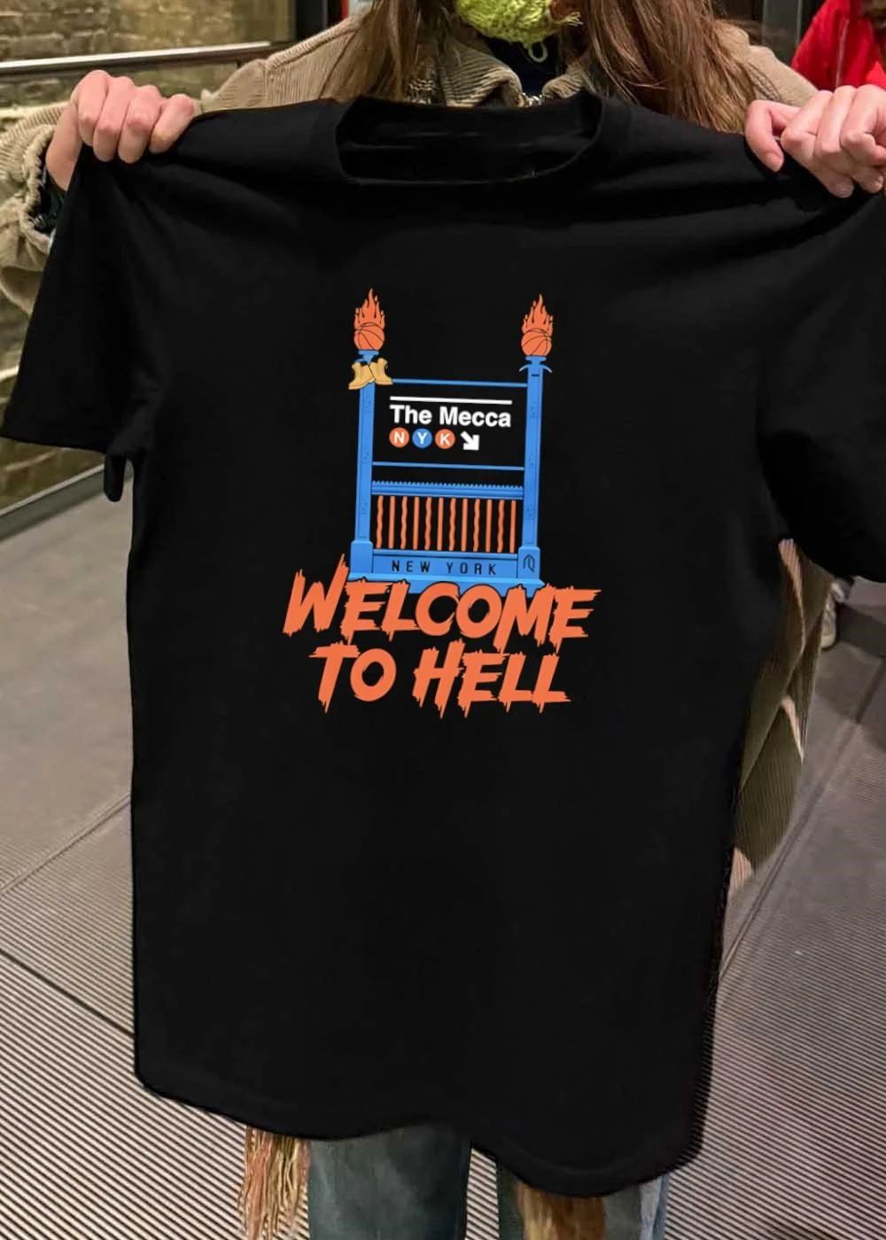 The Mecca New York NYK Subway Entrance Welcome To Hell Basketball shirt