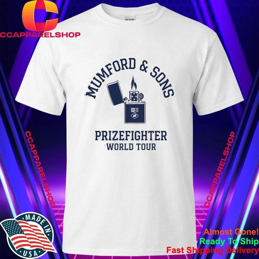 Mumford And Sons Prizefighter Tour 2026 North America Merch Logo Shirt
