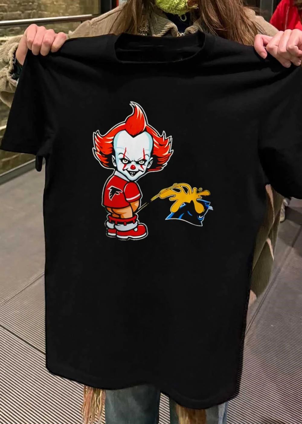 Atlanta Falcons Pennywise Urinating on Carolina Panthers Shirt