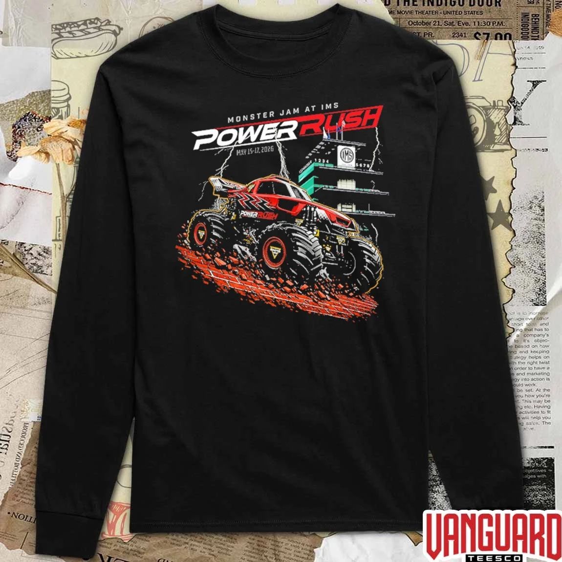Monster Jam Pop Up Shop Tees At IMS Power Rush May 15-17 2026 Graphic t-shirt