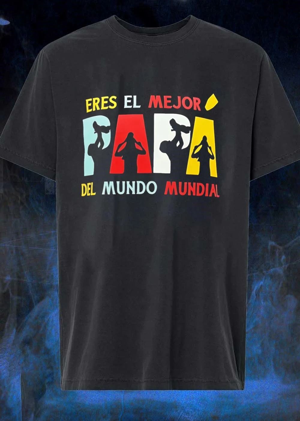 Eres El Mejor Papa Del Mundo Mundial Colorful Silhouettes Shirt