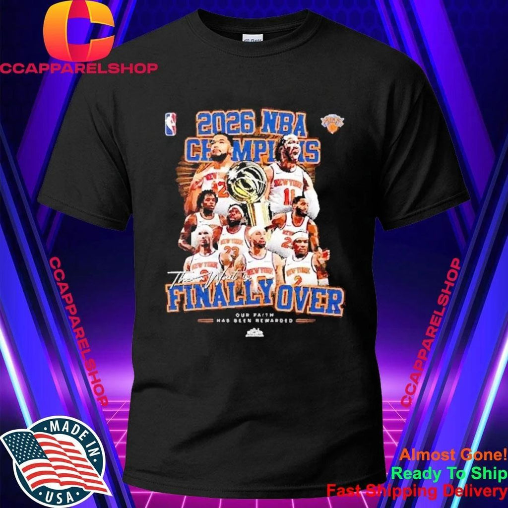 2026 NBA Champions The Wait Is Finally Over New York Basketball Roster Photo Shirt