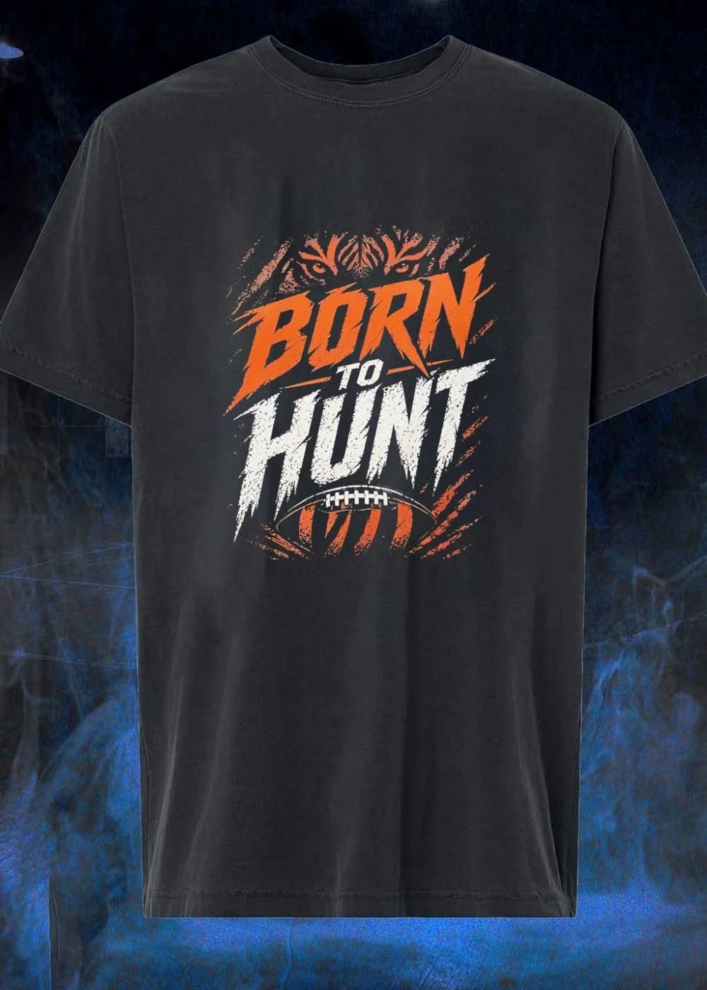 Born to Hunt Tiger Football T-Shirt