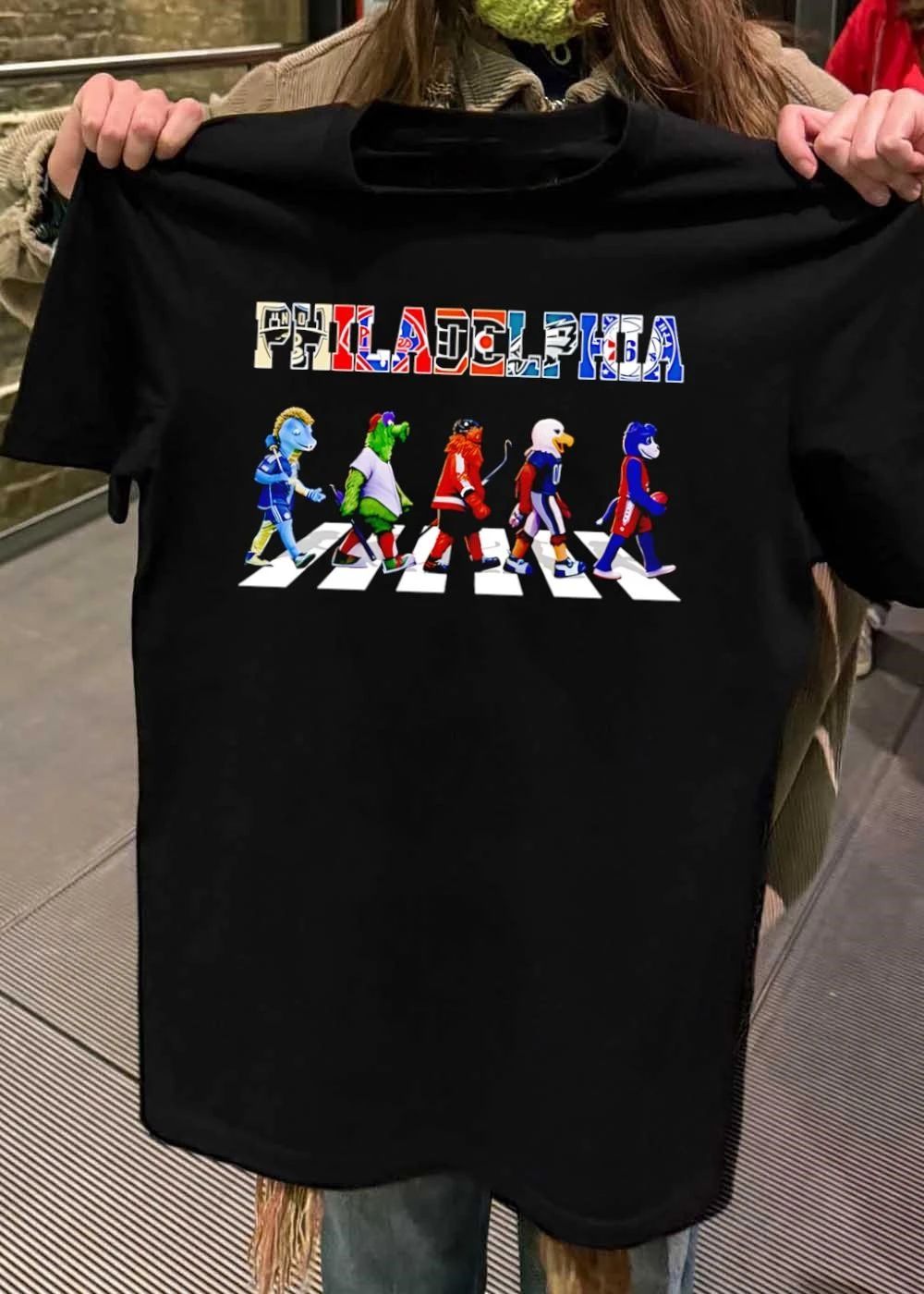 Philadelphia Mascots Walking across Abbey Road T-Shirt