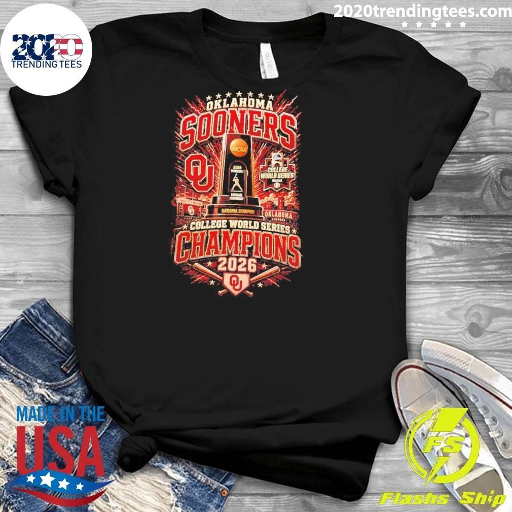 Oklahoma Sooners 2026 College World Series Champions Skyline Shirt