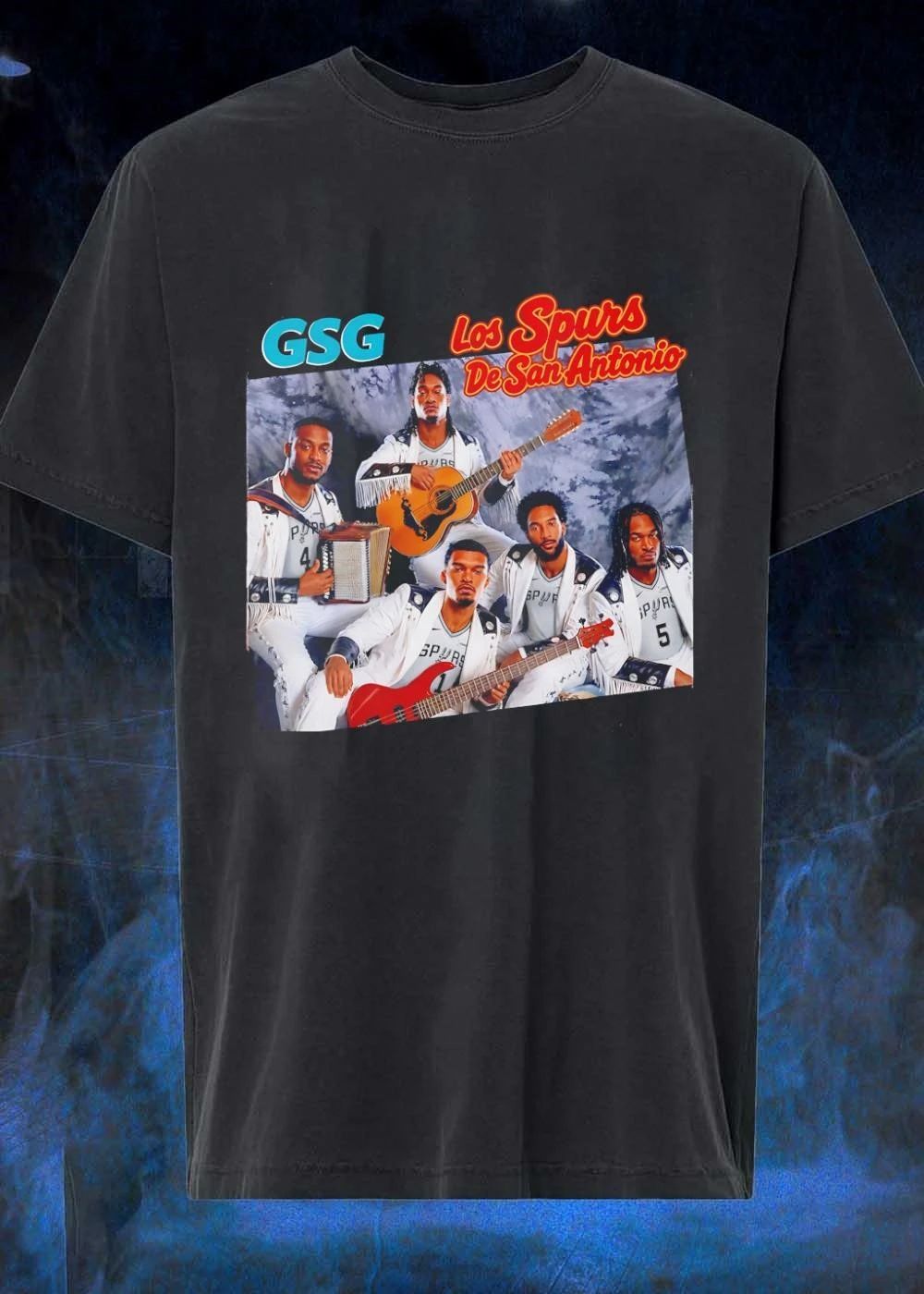 GSG Los Spurs de San Antonio Five Basketball Players Playing Instruments T-Shirt