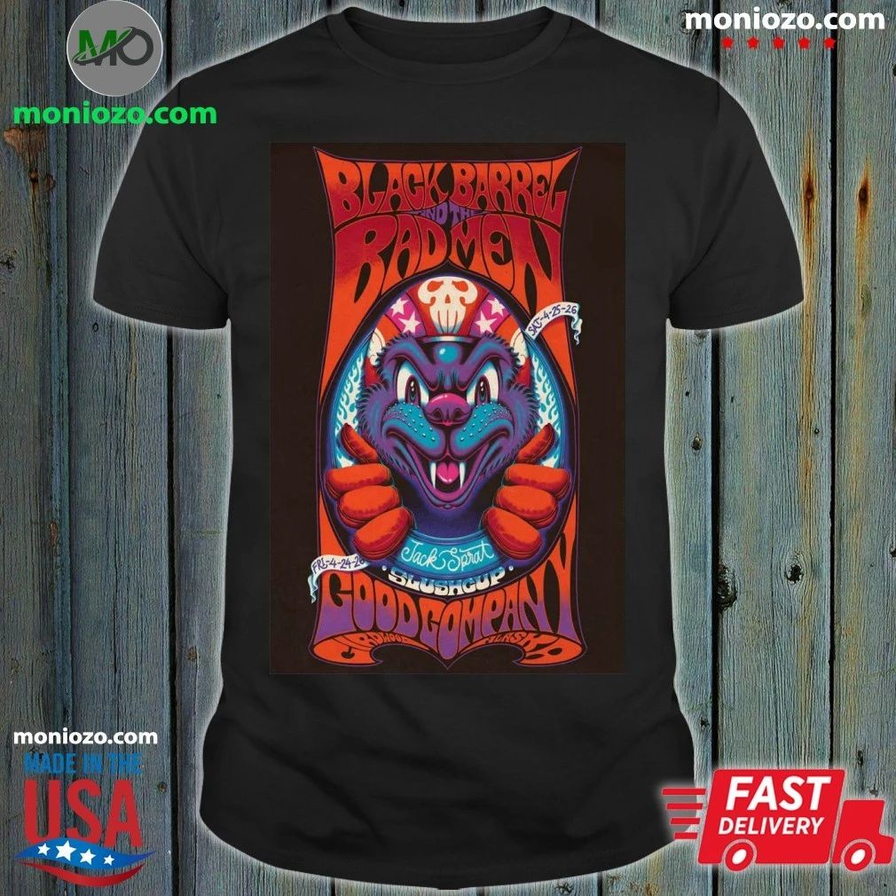 Original Black Barrel And The Bad Men Tour Girdwood AK Apr 24-25 2026 Poster T-Shirt