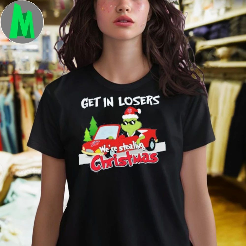 Minnesota Twins Grinch Christmas Get In Losers We’re Stealing Christmas Holiday Logo Shirt