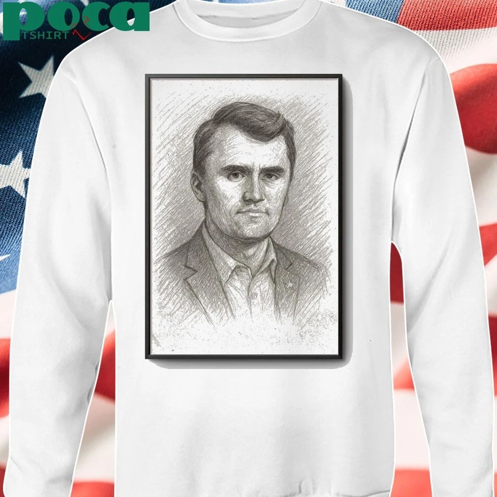 Charlie Kirk Memorial Sketch Art Poster 2025 shirt