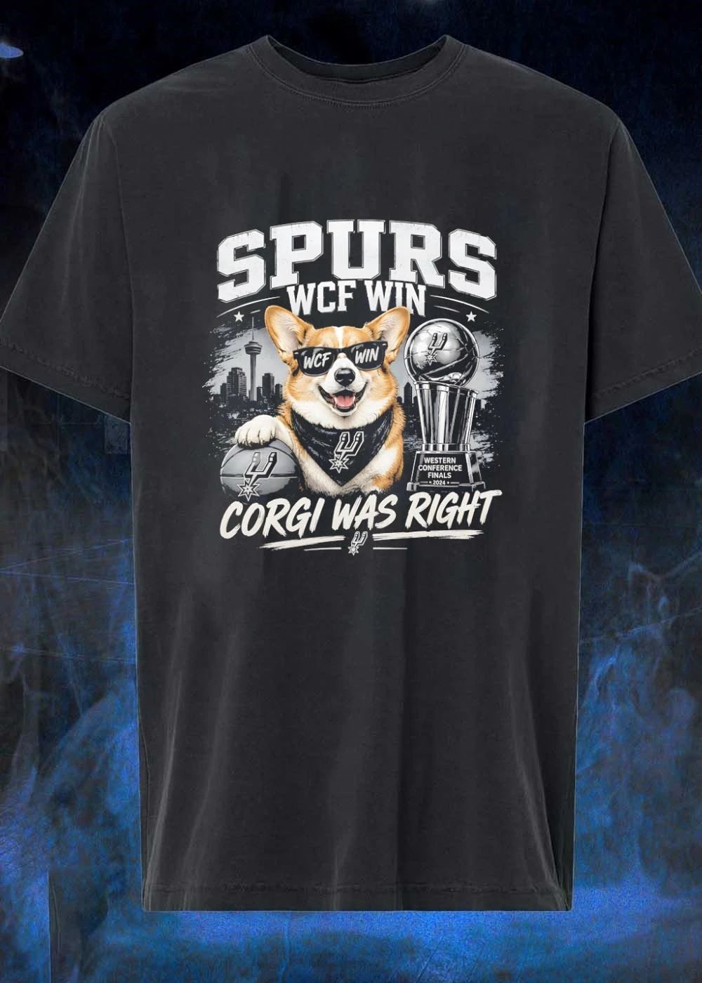 Corgi Was Right Spurs WCF Win Western Conference Finals 2024 T-Shirt
