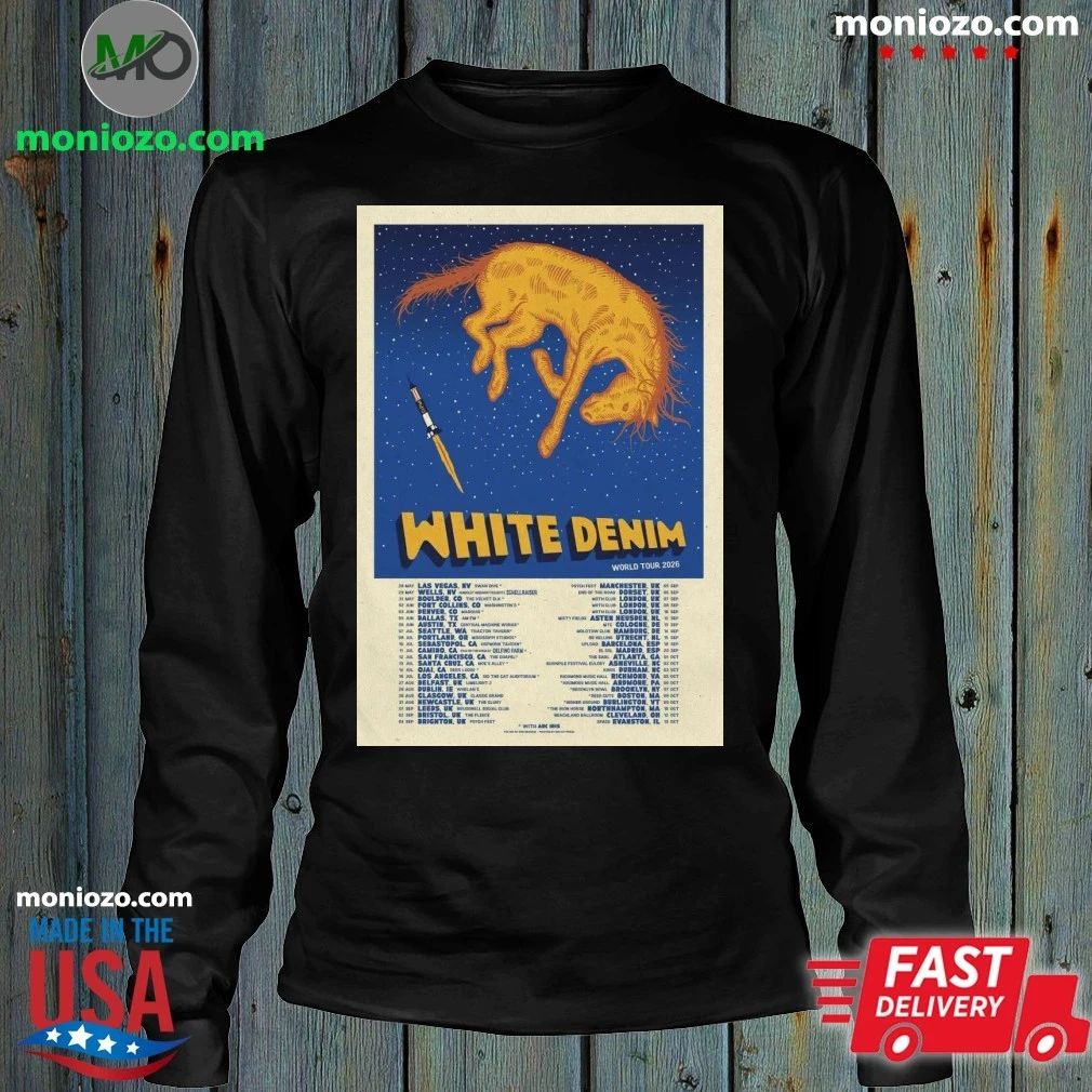 Original 2026 White Denim World Tour Poster Shirt