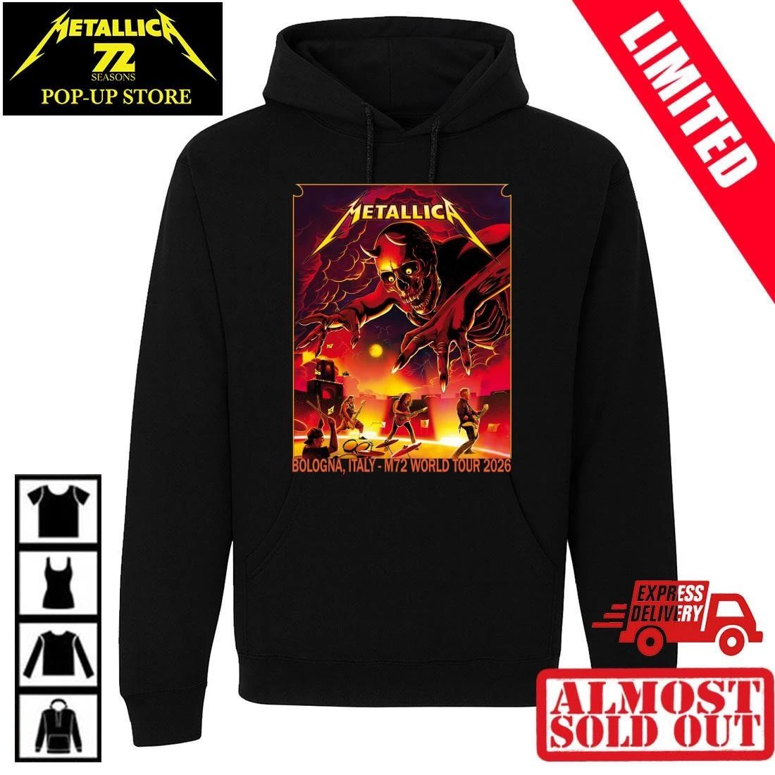Metallica Bologna June 3 2026 Concert Merch Shirt