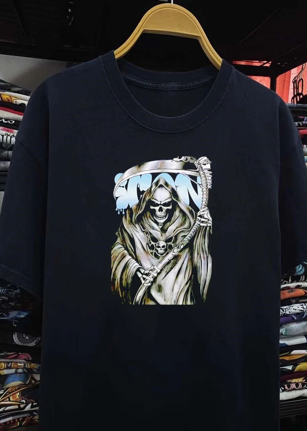 Grim Reaper Holding Scythe Icon T-Shirt