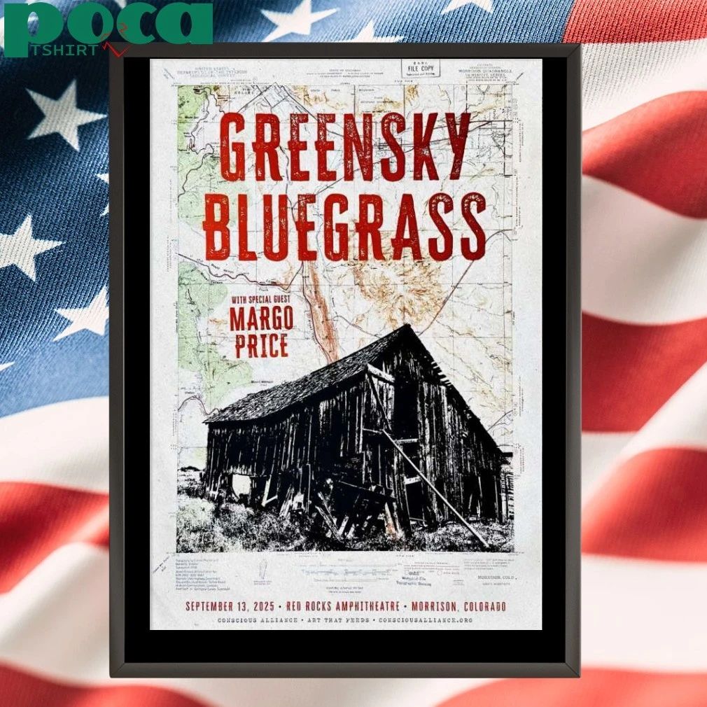 Greensky Bluegrass Sep 13 2025 Red Rocks Amphitheatre In Morrison CO Poster T-shirt