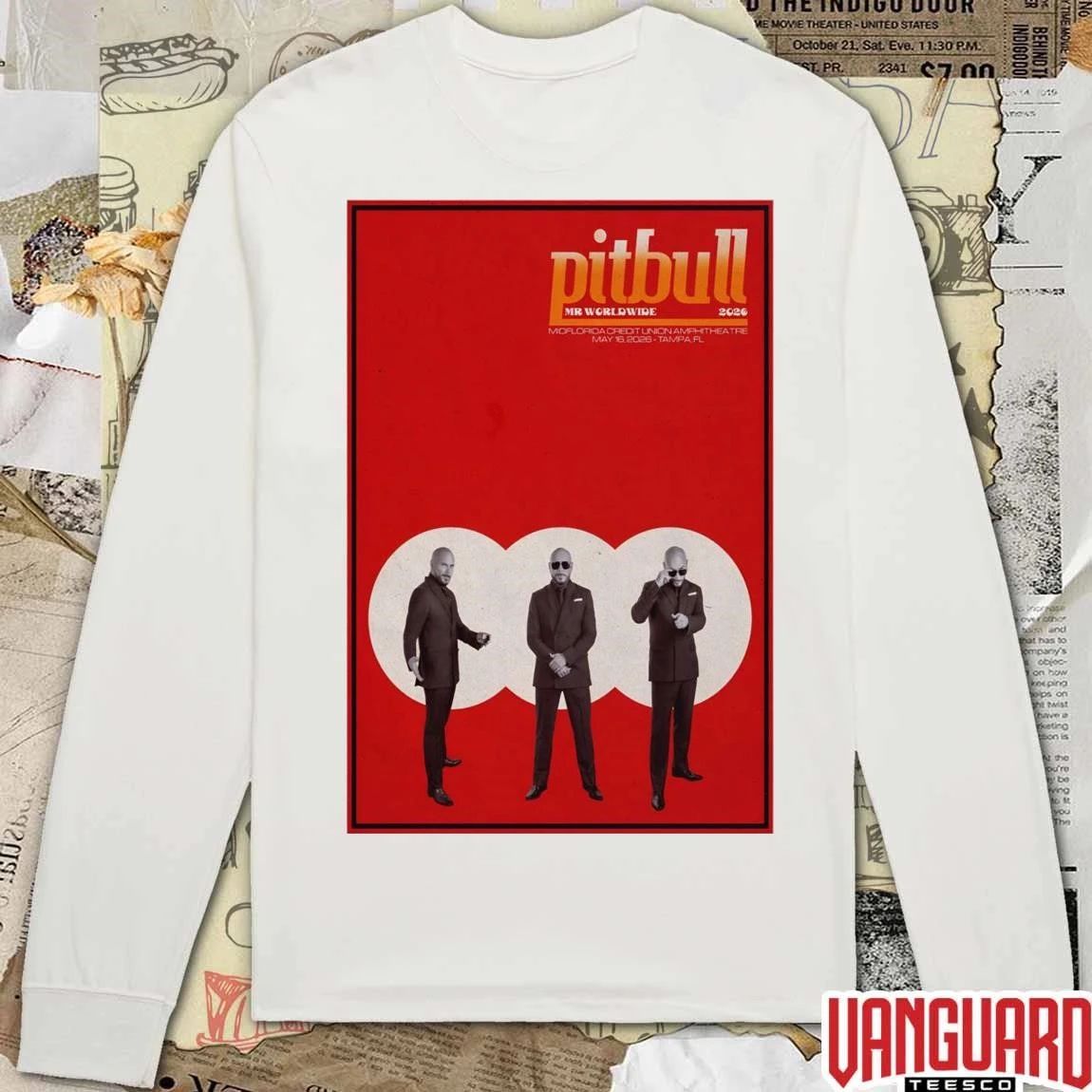 Pitbull May 16 2026 MIDFLORIDA Credit Union Amphitheatre In Tampa FL Poster t-shirt