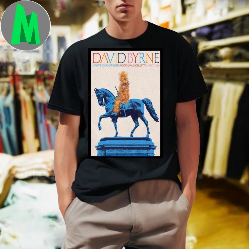 David Byrne October 2-4, 2025 Boch Center Wang Theatre in Boston, MA Poster Shirt
