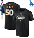 Mookie Betts Los Angeles Dodgers 2025 World Series Champions Name & Number T-Shirt