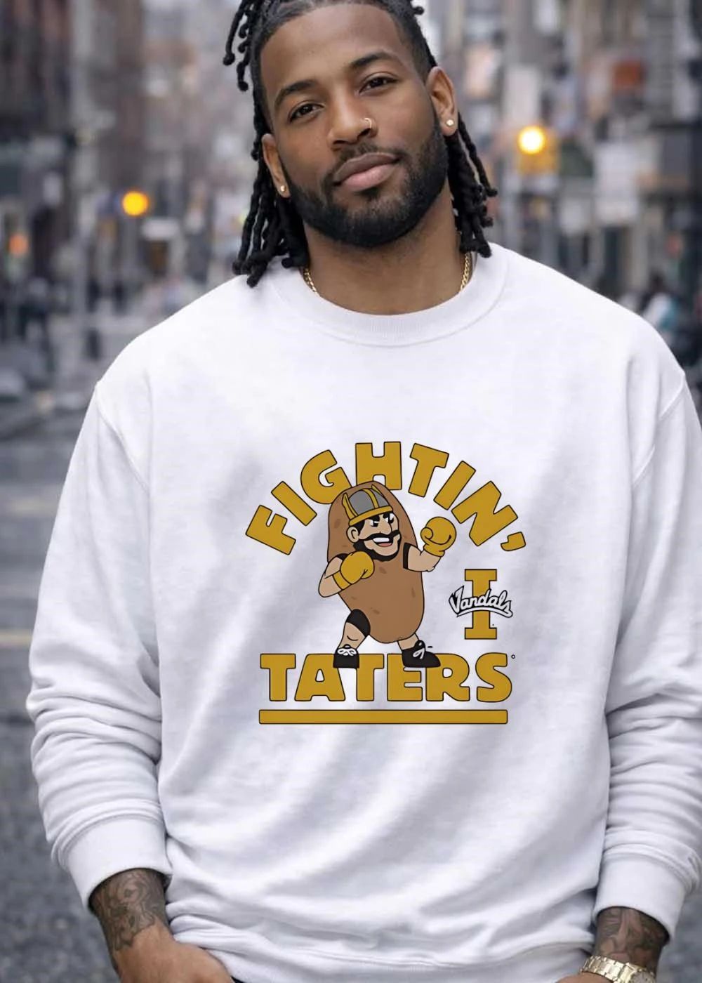 Vandals Apparel ‘ Fightin’ Taters Boxing Mascot Vandals T-Shirt