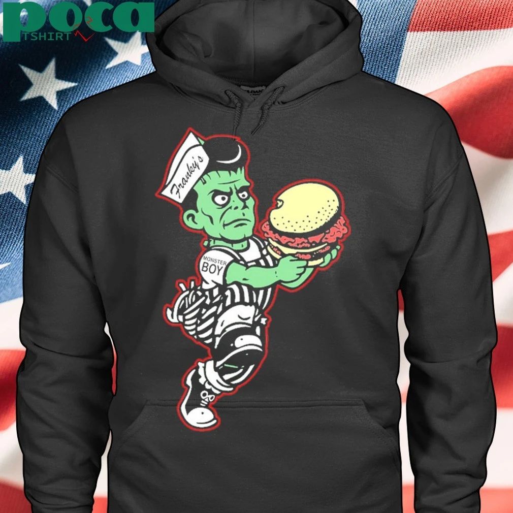 Franky’s Monster boy holding Hamburger T-shirt