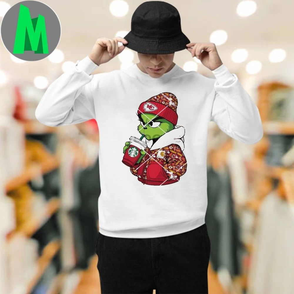 Carhartt Grinch Kansas City Chiefs Drink Starbucks Coffee Grinchmas Logo Shirt