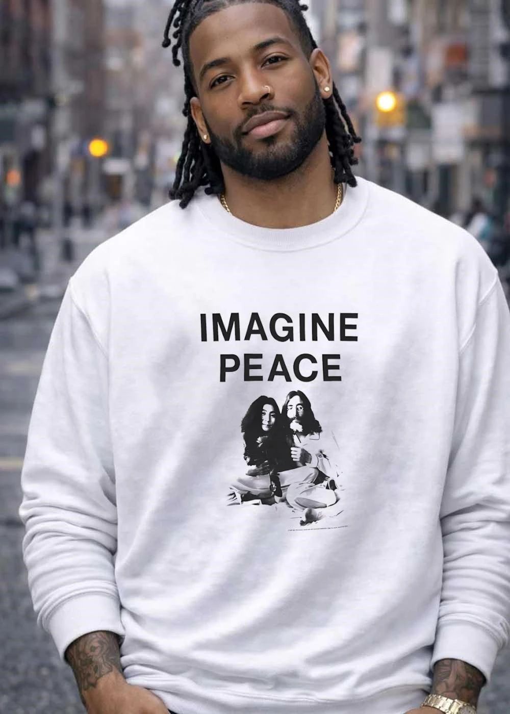 Imagine Peace John Lennon Yoko Ono Bed-In Shirt