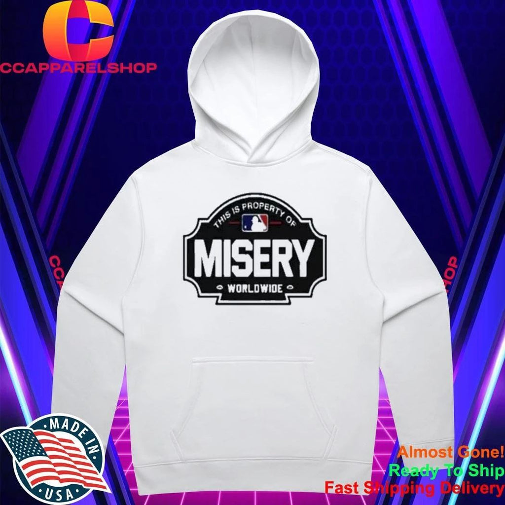 Property Of Misery Worldwide Baseball Logo Graphic Shirt
