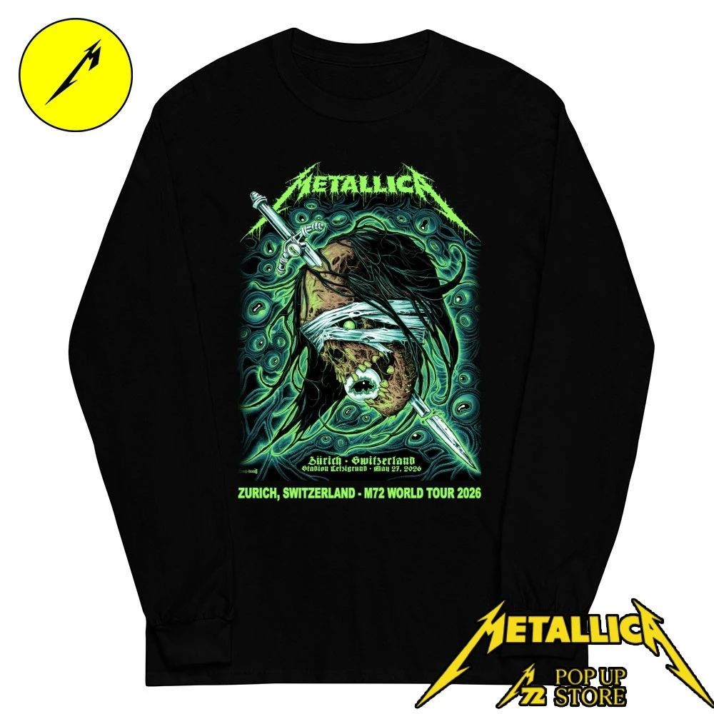 Metallica at Stadion Letzigrund in Zürich, Switzerland, on May 27, 2026, on the M72 World Tour By Mark Richards Shirt