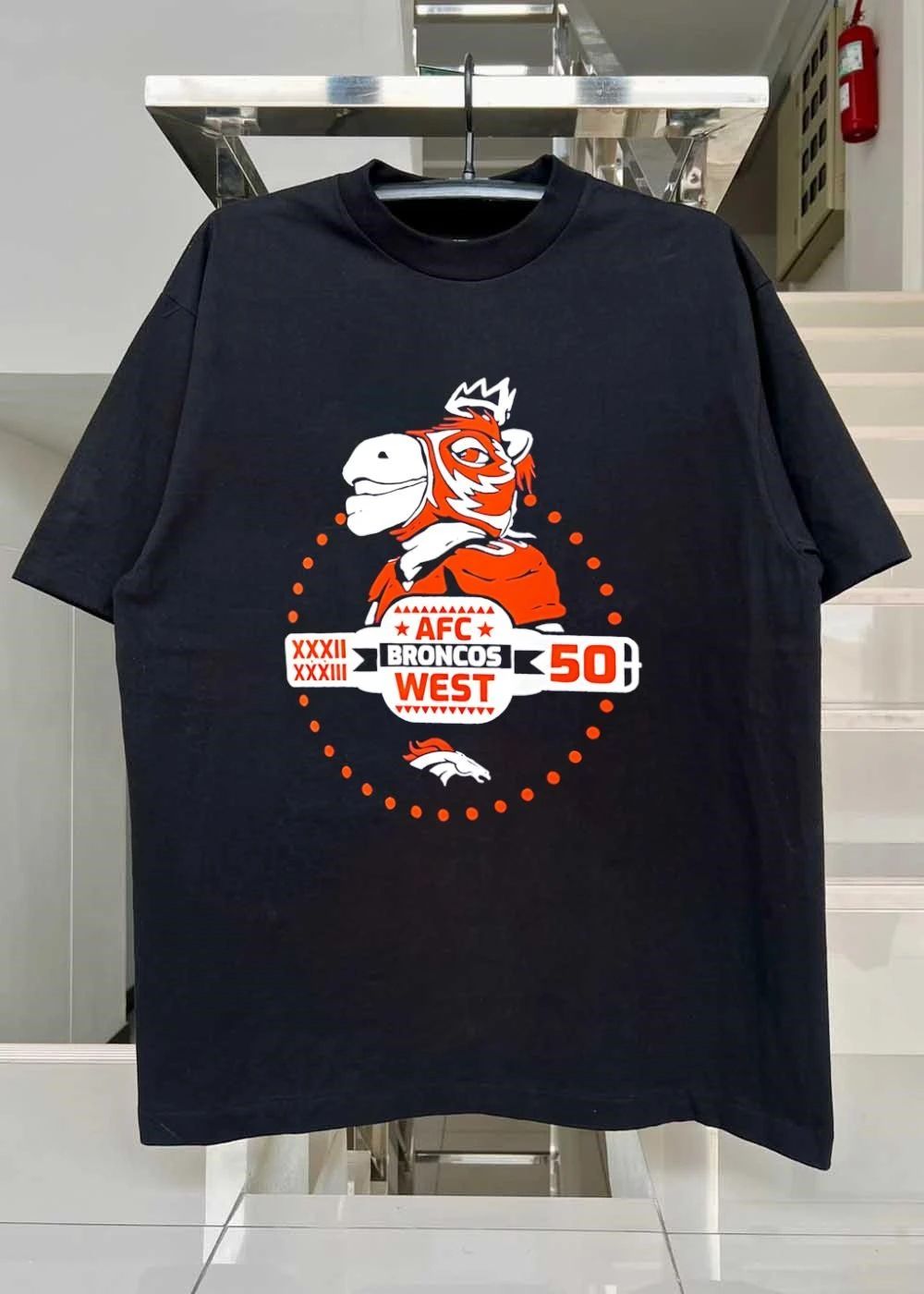 Broncos 50 Years AFC West XXXII XXXIII Celebration T-Shirt